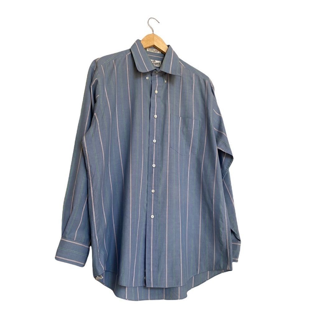 Vintage Sears Roebuck and CO Striped Flannel Shirt 90's Dad Shirt Long Sleeve